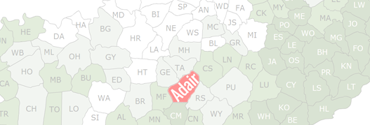 Adair County Map