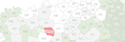 Edmonson County Map