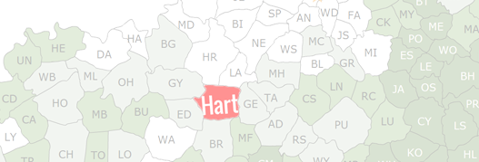 Hart County Map